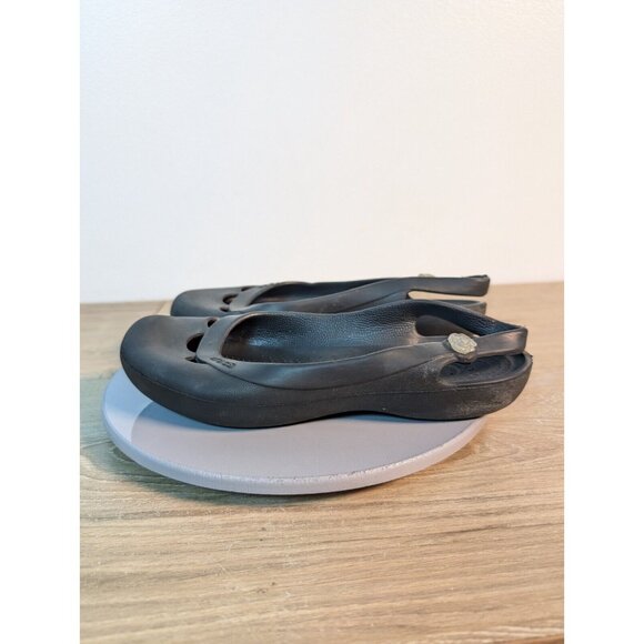 CROCS Black Prima Ballet Flats Shoes Women's Size 8 Casual Work Comfy Classic * - Picture 6 of 10